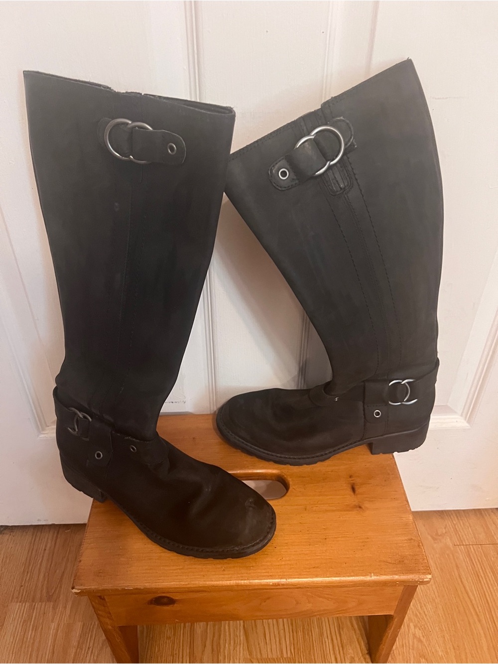 Clarks Black Leather Upper Ankle Boots